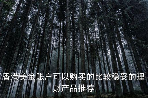 香港美金賬戶(hù)可以購(gòu)買(mǎi)的比較穩(wěn)妥的理財(cái)產(chǎn)品推薦