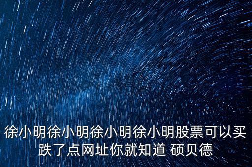 碩貝德是什么股，這個(gè)叫什么股