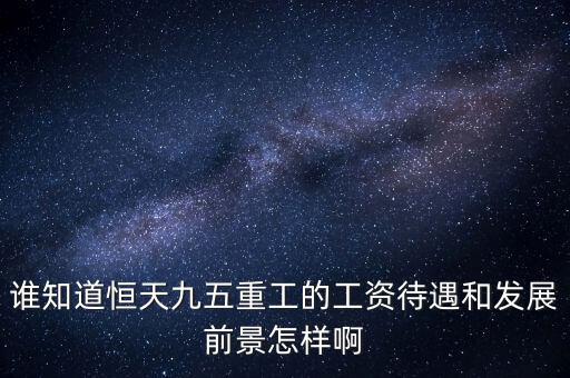 誰(shuí)知道恒天九五重工的工資待遇和發(fā)展前景怎樣啊