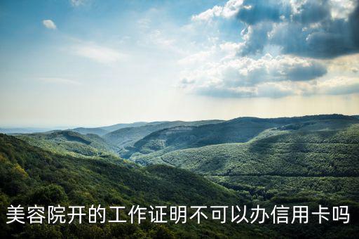 美容院為什么不能辦信用卡，為什么美容行業(yè)辦不了信用卡