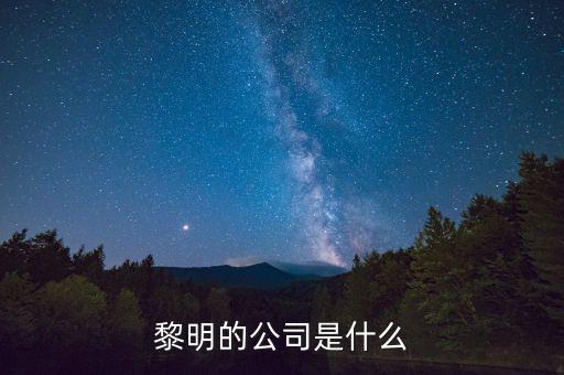 招商財富是什么公司，黎明的公司是什么