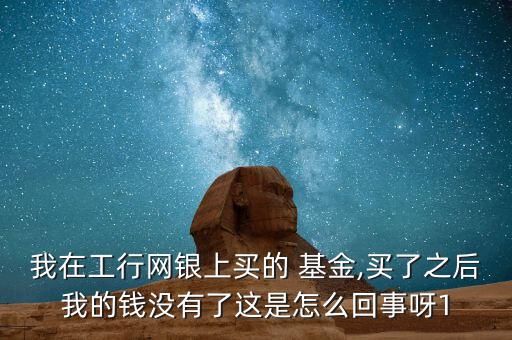 我在工行網(wǎng)銀上買的 基金,買了之后我的錢沒(méi)有了這是怎么回事呀1
