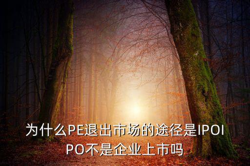 pe為什么要退出，為什么PE退出市場的途徑是IPOIPO不是企業(yè)上市嗎