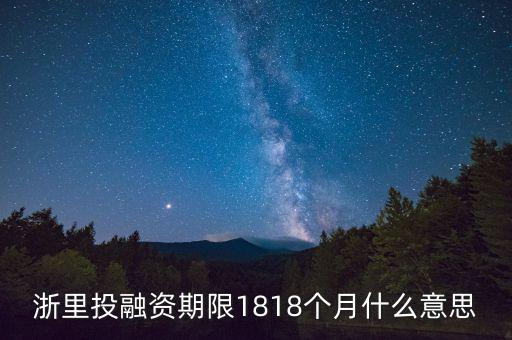 融資期限是什么意思，投資期限與融資期限是不是一個意思