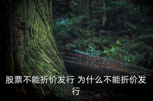 為什么我國證券發(fā)行不能折價發(fā)行，為什么我國股票不允許折價發(fā)行