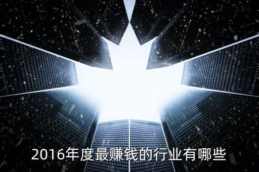2016年度最賺錢(qián)的行業(yè)有哪些