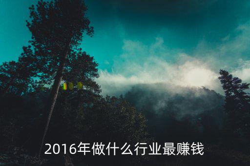 2016賺錢的行業(yè)是什么，2016年做什么行業(yè)最賺錢