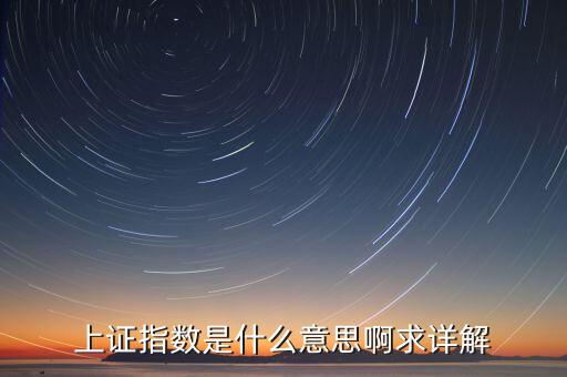 上證指數(shù)是什么意思，上證指數(shù)是什么意思求指教