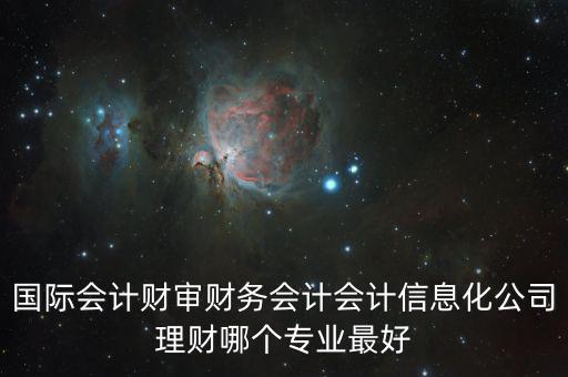 財審會是什么，國際會計財審財務(wù)會計會計信息化公司理財哪個專業(yè)最好