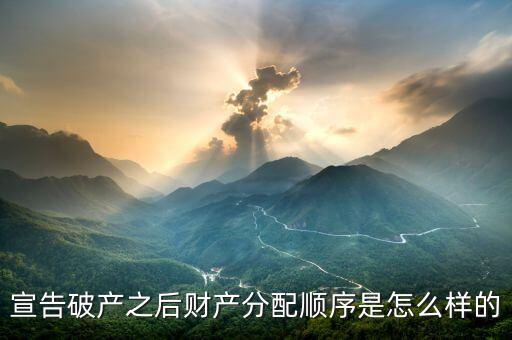 宣告破產(chǎn)之后財產(chǎn)分配順序是怎么樣的