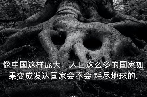 像中國(guó)這樣龐大、人口這么多的國(guó)家如果變成發(fā)達(dá)國(guó)家會(huì)不會(huì) 耗盡地球的...