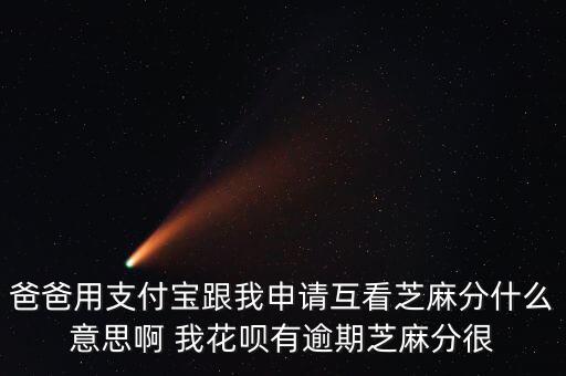 芝麻分互看有什么意思，互看芝麻分有什么好處