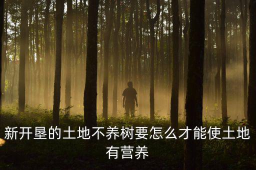 新開墾的土地不養(yǎng)樹要怎么才能使土地有營(yíng)養(yǎng)