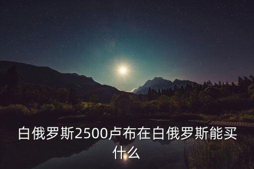 白俄羅斯盧布50可以買什么，白俄羅斯2500盧布在白俄羅斯能買什么