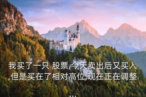 我買(mǎi)了一只 股票,今天賣(mài)出后又買(mǎi)入,但是買(mǎi)在了相對(duì)高位,現(xiàn)在正在調(diào)整...
