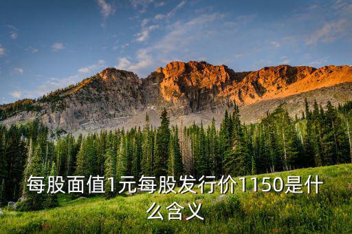 每股面值1元是什么，每股面值1元每股發(fā)行價(jià)1150是什么含義