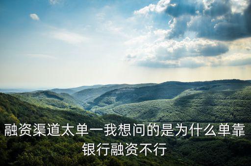 為什么不能單靠銀行融資，中國農(nóng)業(yè)銀行為啥不能簽約融資融券信用擔(dān)保賬戶