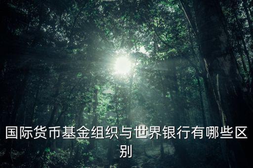 雍和金融是什么，國際貨幣基金組織與世界銀行有哪些區(qū)別