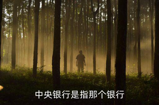 央行是指什么行，中央銀行是指那個(gè)銀行