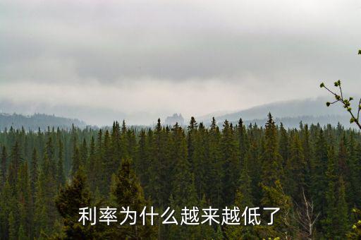 利率為什么越來(lái)越低了