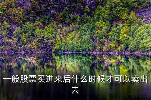 一般股票買(mǎi)進(jìn)來(lái)后什么時(shí)候才可以賣出去