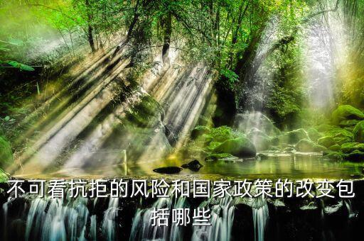 不可看抗拒的風險和國家政策的改變包括哪些