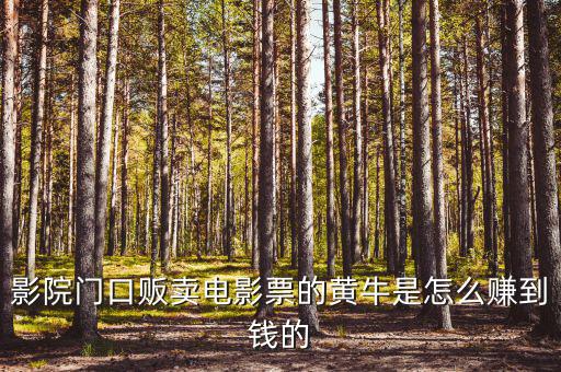 商場門口收卡的黃牛為什么，影院門口販賣電影票的黃牛是怎么賺到錢的