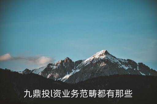 九鼎投l資業(yè)務范疇都有那些