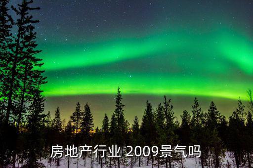 房地產行業(yè) 2009景氣嗎