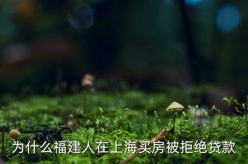 福建人為什么不能貸款，為什么福建人在上海買房被拒絕貸款