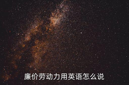 廉價(jià)勞動(dòng)力是什么意思，post horse是什么意思