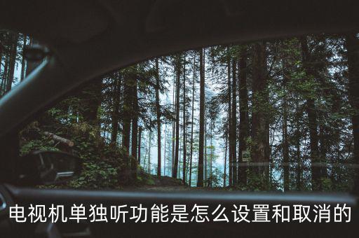 tcl電視單獨(dú)聽什么意思，電視機(jī)單獨(dú)聽功能是怎么設(shè)置和取消的