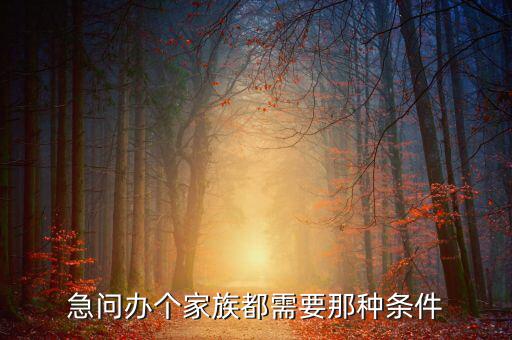 注冊(cè)家族辦公室需要什么資質(zhì)，急問辦個(gè)家族都需要那種條件