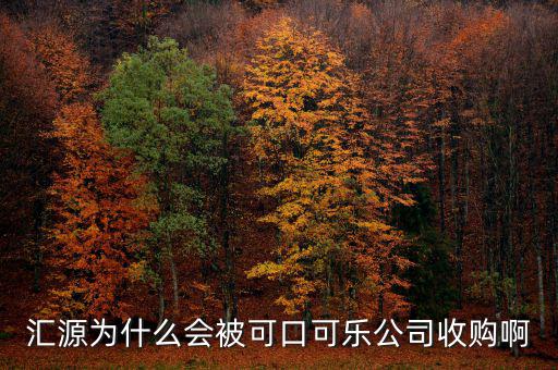 可口可樂公司為什么要收購匯源，為什么匯源會給可口可樂收購
