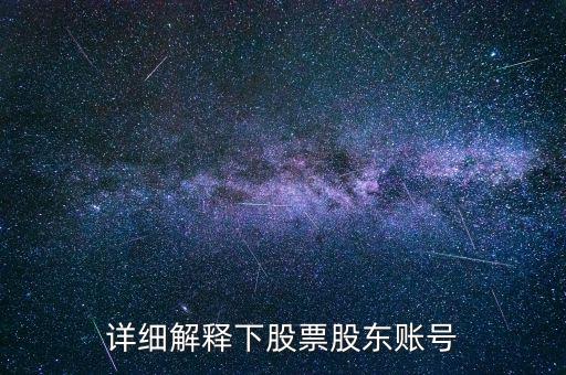 詳細(xì)解釋下股票股東賬號(hào)