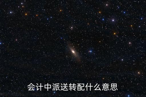 會(huì)計(jì)中派送轉(zhuǎn)配什么意思