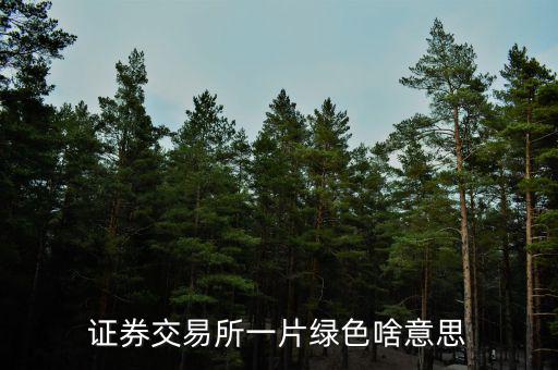 股票一片綠什么意思，股票綠了是什么意思么
