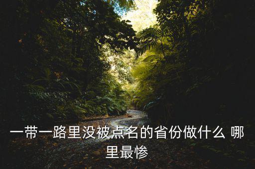 一帶一路為什么沒(méi)江蘇，一帶一路里沒(méi)被點(diǎn)名的省份做什么 哪里最慘