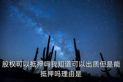 股權(quán)為什么不能抵押，股權(quán)可不可以進(jìn)行抵押