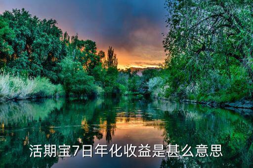 活期寶七日年化是什么意思，活期寶7日年化收益是甚么意思