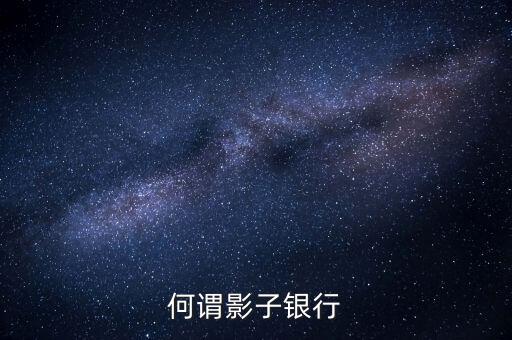 麥卡利對(duì)影子銀行的定義是什么，何謂影子銀行