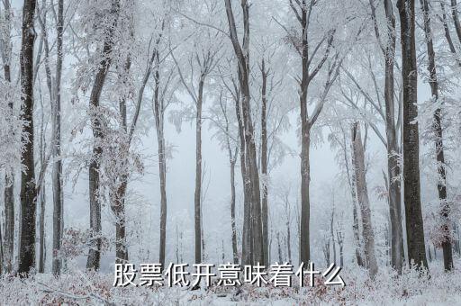 股票低開表示什么，股票低開意味著什么