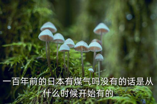 一百年前的日本有煤氣嗎沒(méi)有的話是從什么時(shí)候開(kāi)始有的