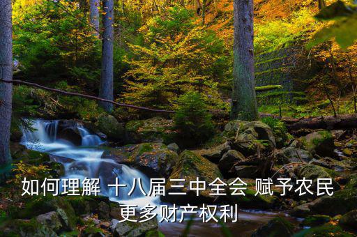 什么是農(nóng)民住房財產(chǎn)權(quán)，如何理解 十八屆三中全會 賦予農(nóng)民更多財產(chǎn)權(quán)利
