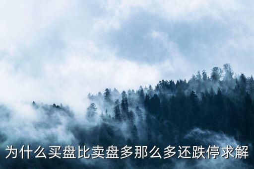 為什么買盤比賣盤多那么多還跌停求解
