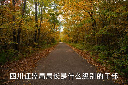 證監(jiān)會主席是什么級別，四川證監(jiān)局局長是什么級別的干部