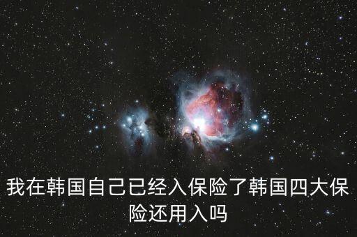 韓國(guó)四大保險(xiǎn)是什么險(xiǎn)，韓國(guó)一月扣十萬(wàn)韓幣是什么保險(xiǎn)