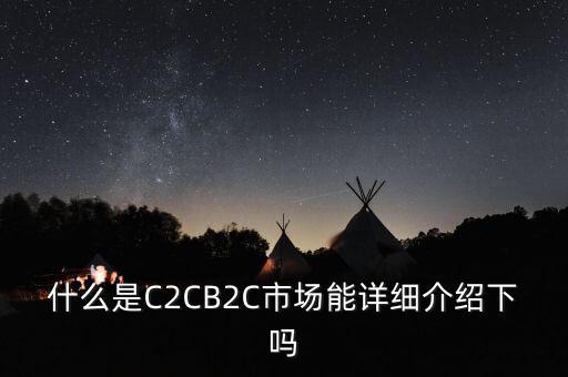 什么是C2CB2C市場能詳細(xì)介紹下嗎
