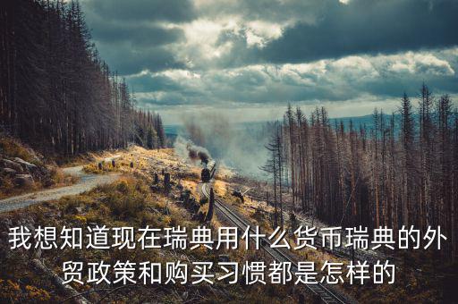我想知道現(xiàn)在瑞典用什么貨幣瑞典的外貿(mào)政策和購(gòu)買(mǎi)習(xí)慣都是怎樣的