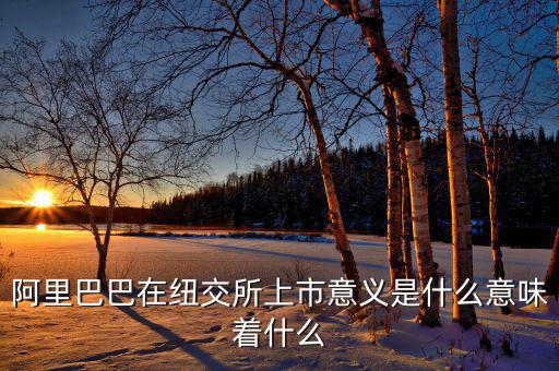 阿里巴巴在美國(guó)上市意味著什么，阿里巴巴在紐交所上市意義是什么意味著什么
